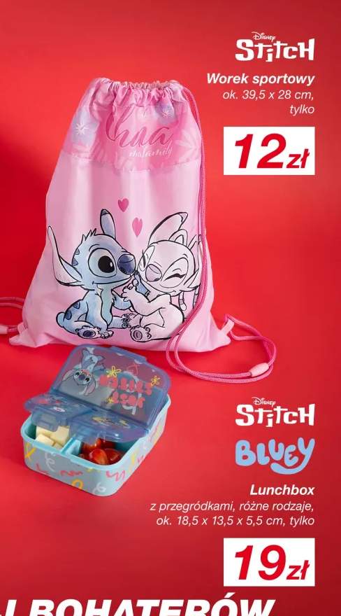 Lunchbox z przegródkami Stitch/Bluey