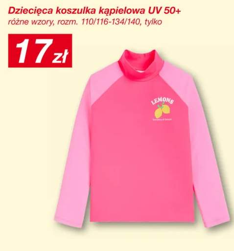 Dziecięca koszulka kąpielowa UV 50+ rozm. 110/116-134/140