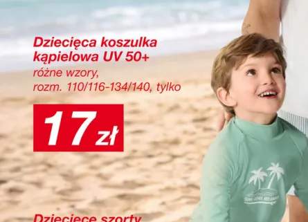Dziecięca koszulka kąpielowa UV 50+ rozm. 110/116-134/140