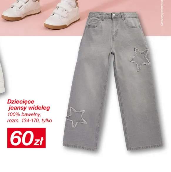 Dziecięce jeansy wideleg