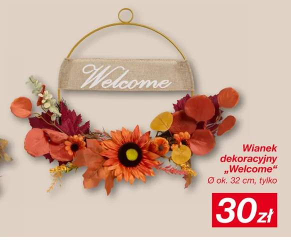 Wianek dekoracyjny Welcome