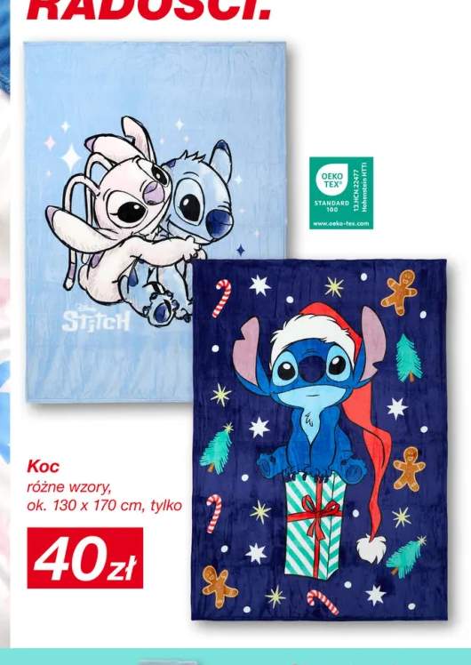 Koc 130x170 cm Disney Stitch
