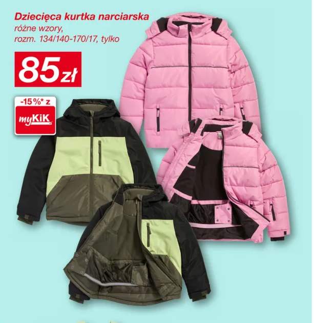 Dziecięca kurtka narciarska rozm. 134/140-170/17
